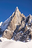 Frankreich, Haute Savoie, Mont Blanc Tal, Chamonix Mont Blanc, Blick vom Bahnhof Montenvers, Der Drus (3754 m)