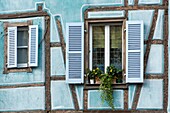 Frankreich, Haut Rhin, Route des Vins d'Alsace, Colmar, Fassade eines Fachwerkhauses im Viertel La Petite Venise