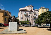 France, Corse du Sud, Ajaccio, the statue of Pascal Paoli next to Boulevard Daniele Casanova