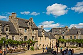 France, Finistere, Locronan labeled The Most Beautiful Villages of France, traditional stone houses