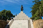 France, Corse du Sud, Ajaccio, the Napoleon Bonaparte memorial at the top of General Leclerc's street