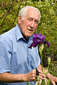 Man holding iris