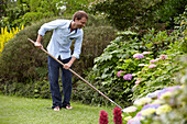 Man working in garden
