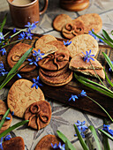 Shortcrust Easter biscuits in egg shape