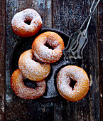Donuts with icing sugar