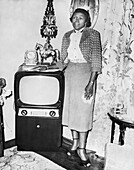 Woman and her TV