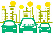 Electric cars, illustration