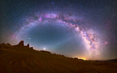 Milky Way shining over Lut desert, Iran