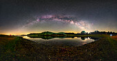 Milky Way over fields in Alqueva, Portugal