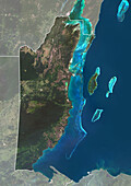 Belize, satellite image