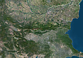 Bulgaria, satellite image