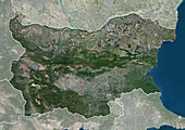 Bulgaria, satellite image