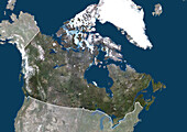 Canada, satellite image