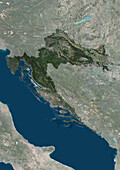 Croatia, satellite image