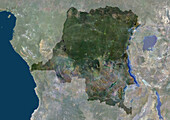 Democratic Republic of Congo, satellite image
