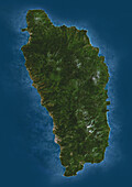 Dominica, satellite image