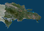 Dominican Republic, satellite image