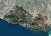 El Salvador, satellite image