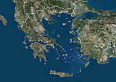 Greece, satellite image