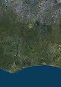 Ivory Coast, satellite image