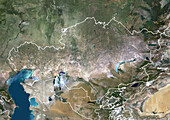 Kazakhstan, satellite image