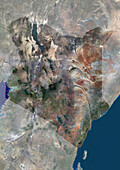Kenya, satellite image