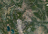 North Macedonia, satellite image