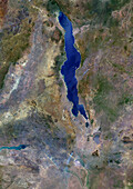 Malawi and Lake Malawi, satellite image