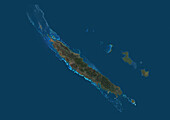 New Caledonia, satellite image