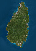 Saint Lucia, satellite image