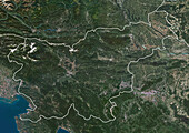 Slovenia, satellite image