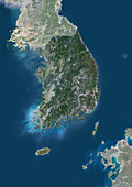 South Korea, satellite image