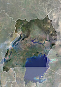 Uganda, satellite image
