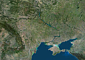 Ukraine, satellite image