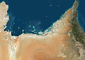 United Arab Emirates, satellite image