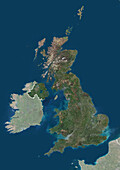 United Kingdom, satellite image