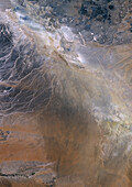 Wadi As-Sirhan Basin, Saudi Arabia in 1984, satellite image