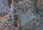 Yangtze River, China in 1987, satellite image
