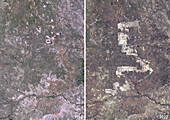 North Antelope Rochelle mine, 1984 and 2022, satellite image