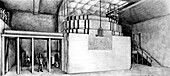 Chicago Pile 1 nuclear reactor, illustration