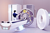 CT scanner maintenance, illustration