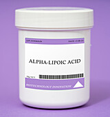 Container of alpha-lipoic acid