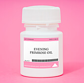 Container of evening primrose oil