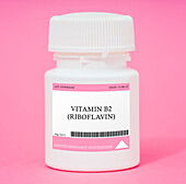 Container of vitamin B2 riboflavin
