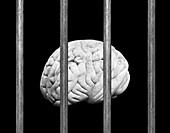 Imprisoned brain, cocneptual illustration
