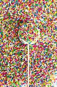 Lollies with colourful sugar sprinkles