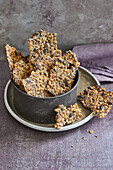 Crispy grain crackers