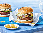 Greek burger with tzatziki