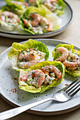 Crab cocktail lettuce cups