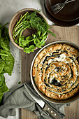 Spanakopita with black cumin